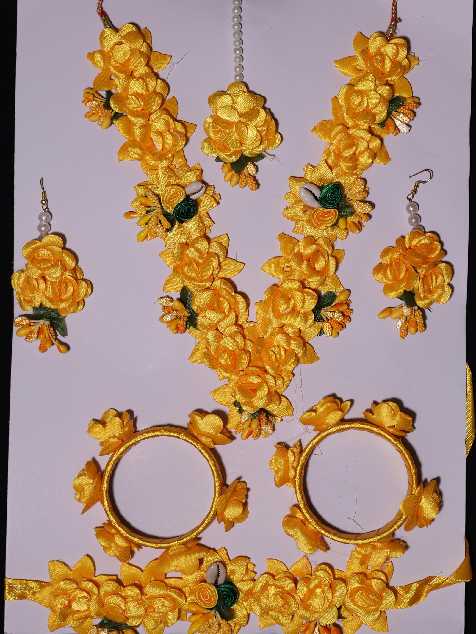 Sunshine Bloom Bridal Haldi Jewellery Set - Image 2