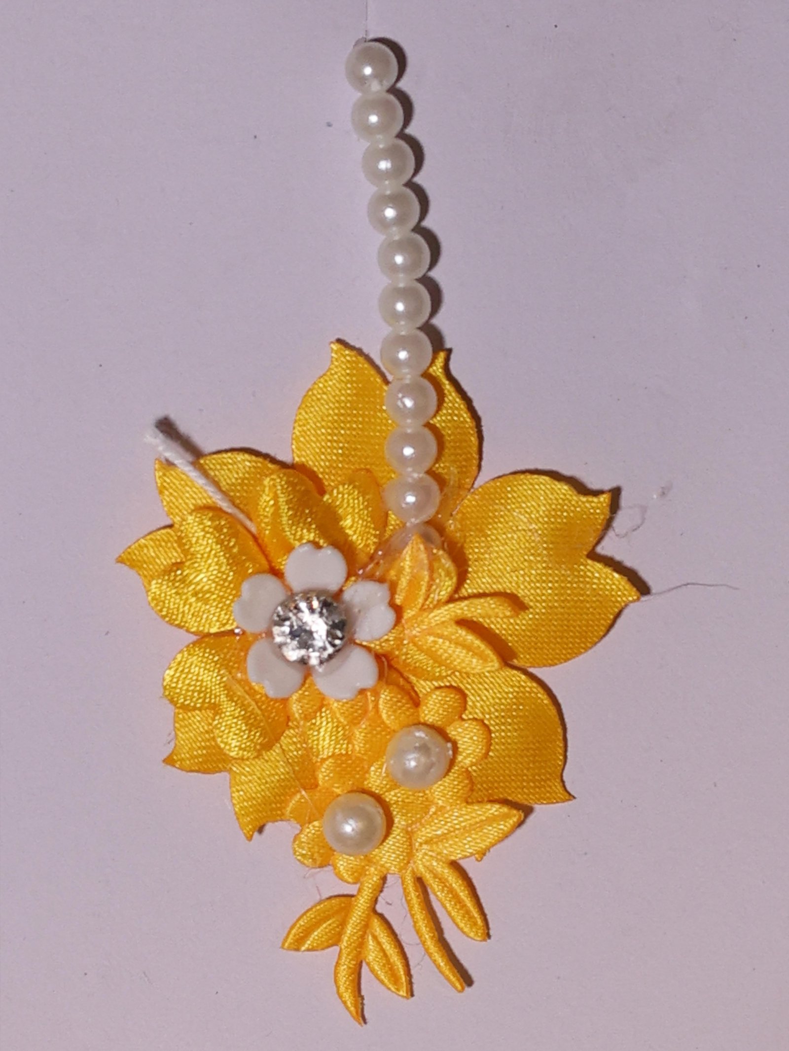 Golden Bloom Bridal Haldi Floral Jewellery Set - Image 3
