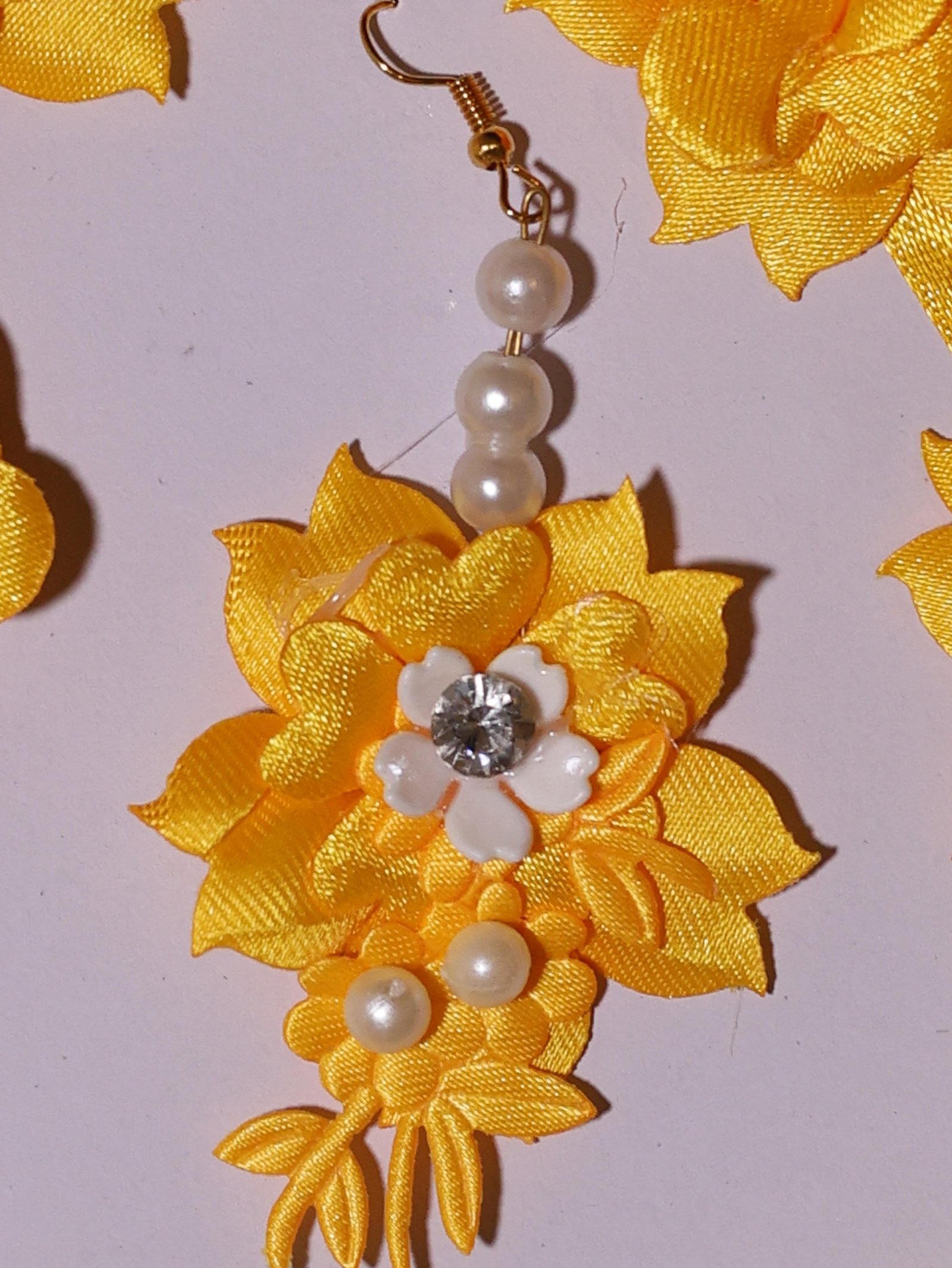 Golden Bloom Bridal Haldi Floral Jewellery Set - Image 2