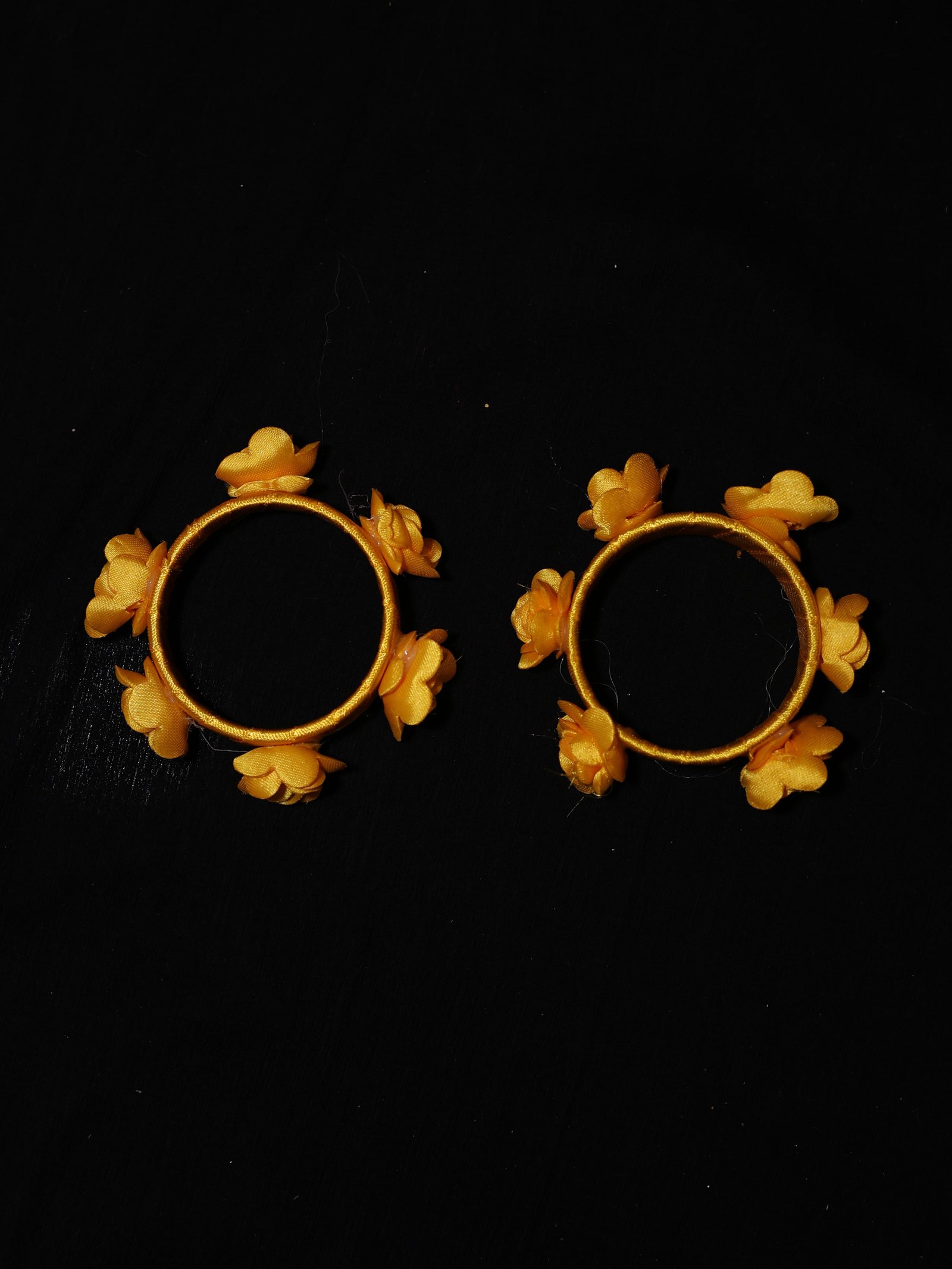 Royal Golden Blossom Bridal Haldi Floral Jewellery Set - Image 5