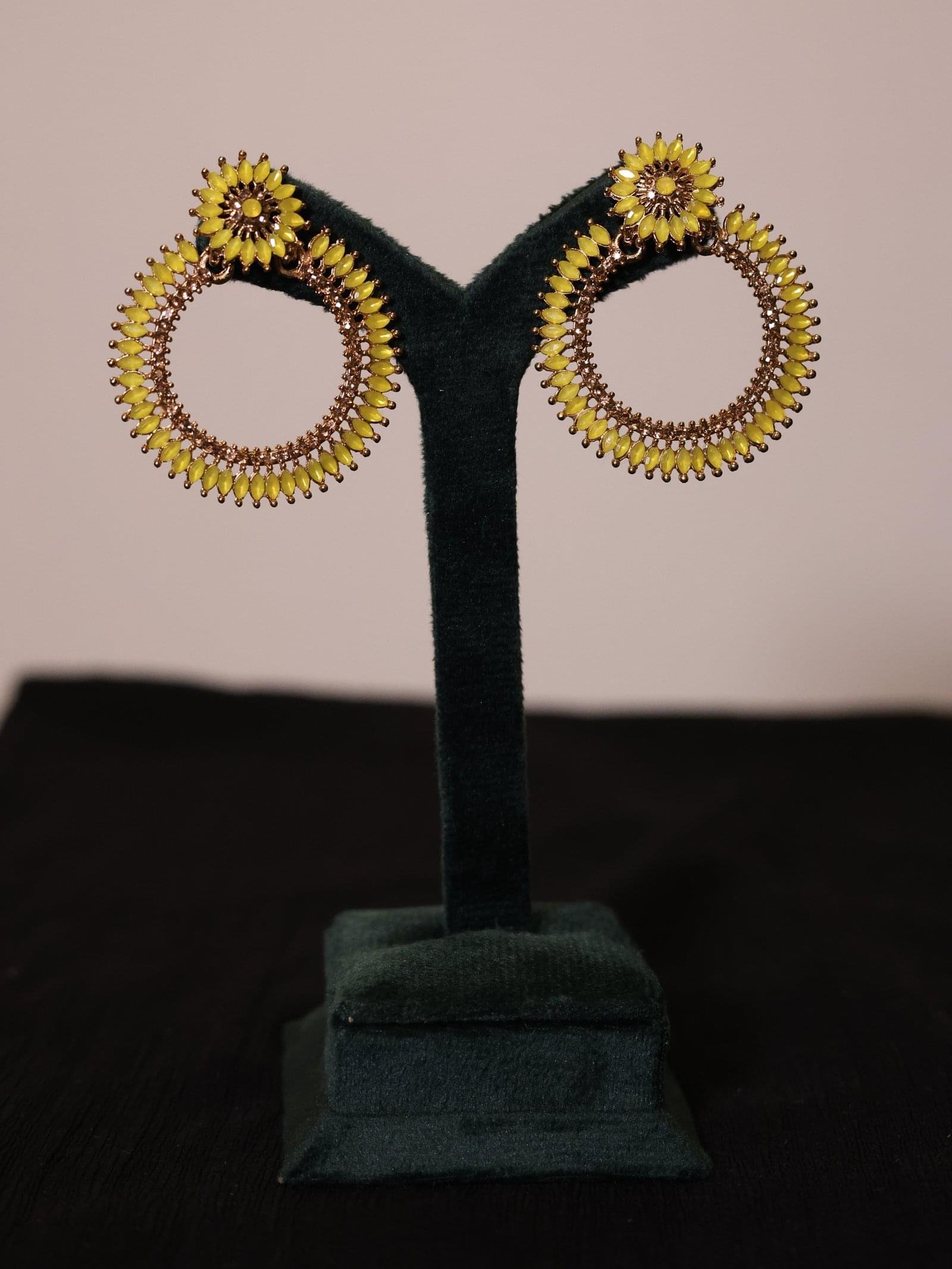 Golden Sunflower Earrings