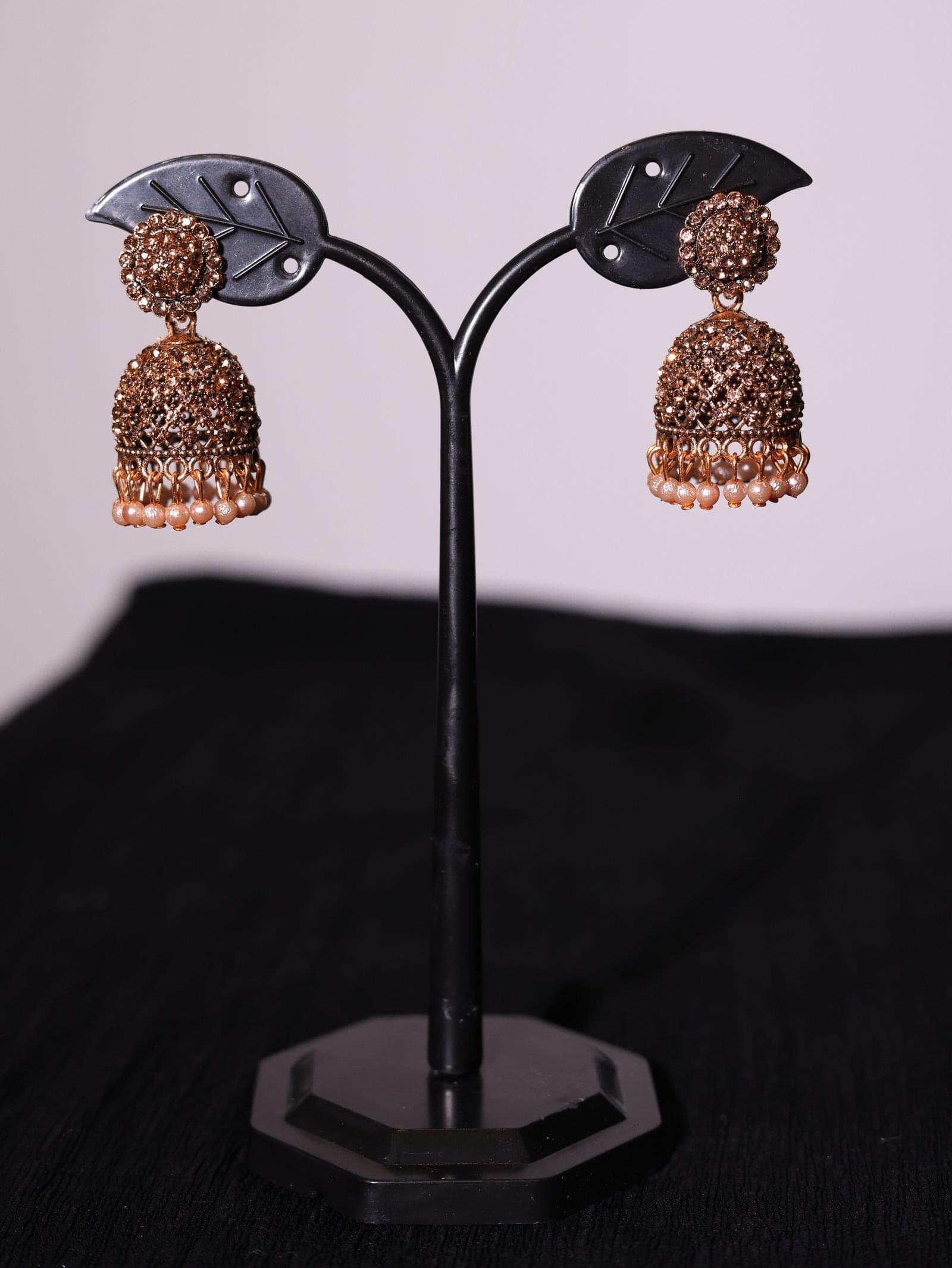 Royal Pearl Jhumka Earrings